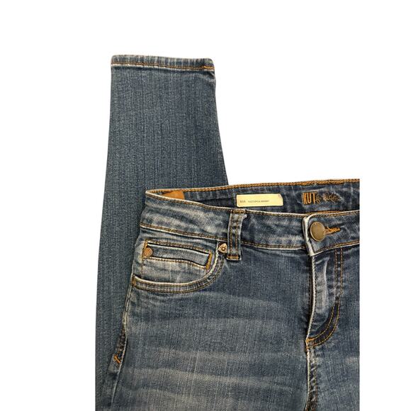 Kut from the Kloth Mia Toothpick Skinny Jeans Medium Wash Size 6 - Picture 5 of 9